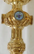 Solid silver gilt antique French Gothic Chalice.